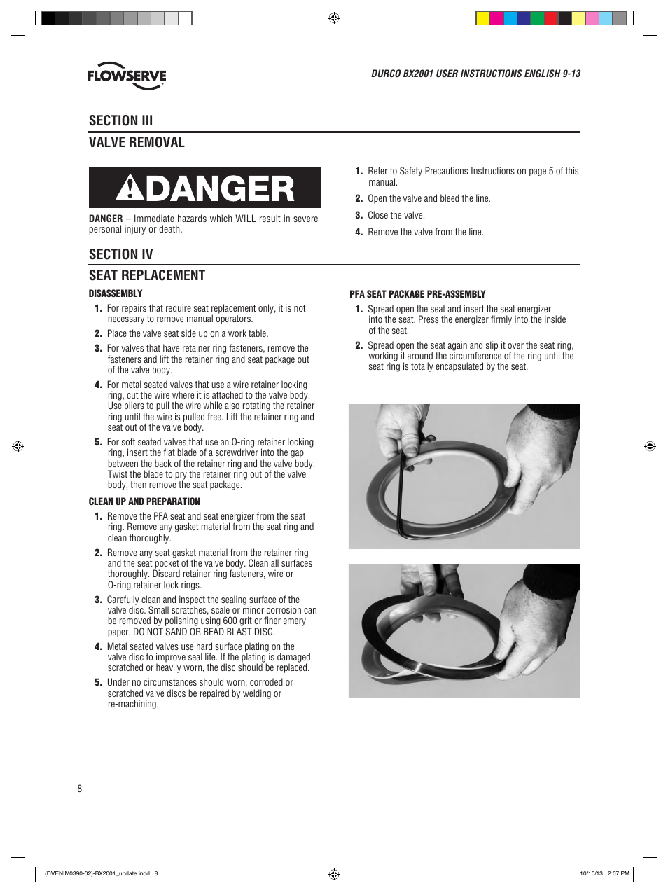 Flowserve BX2001
 Durco User Manual | Page 8 / 36