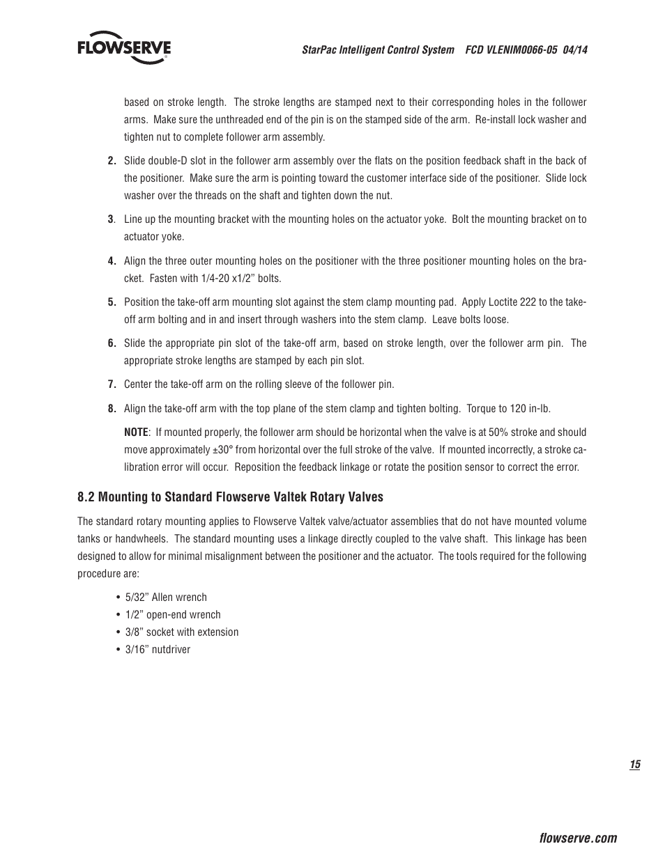 Flowserve StarPac 3 User Manual | Page 15 / 60