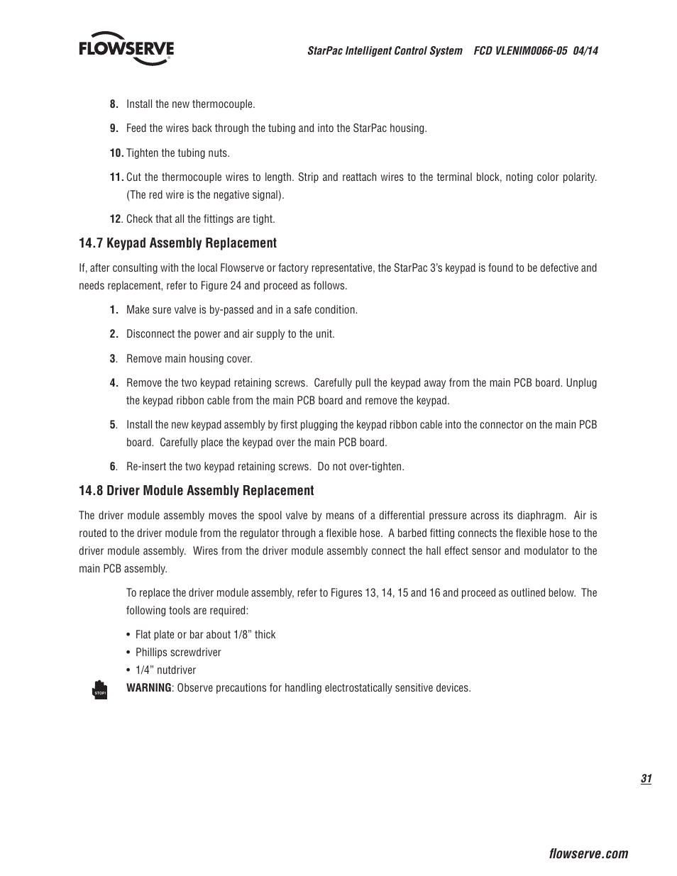 Flowserve StarPac 3 User Manual | Page 31 / 60