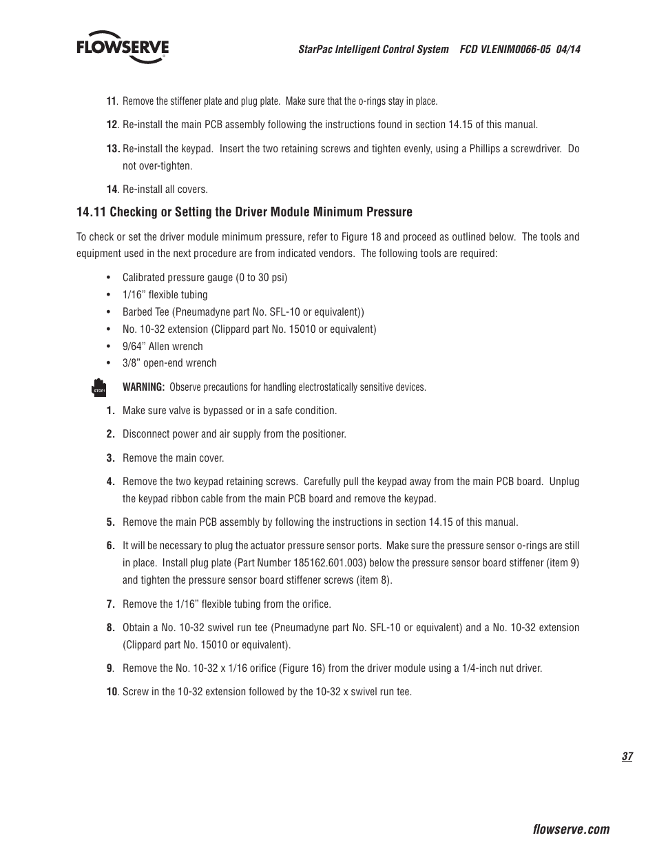 Flowserve StarPac 3 User Manual | Page 37 / 60