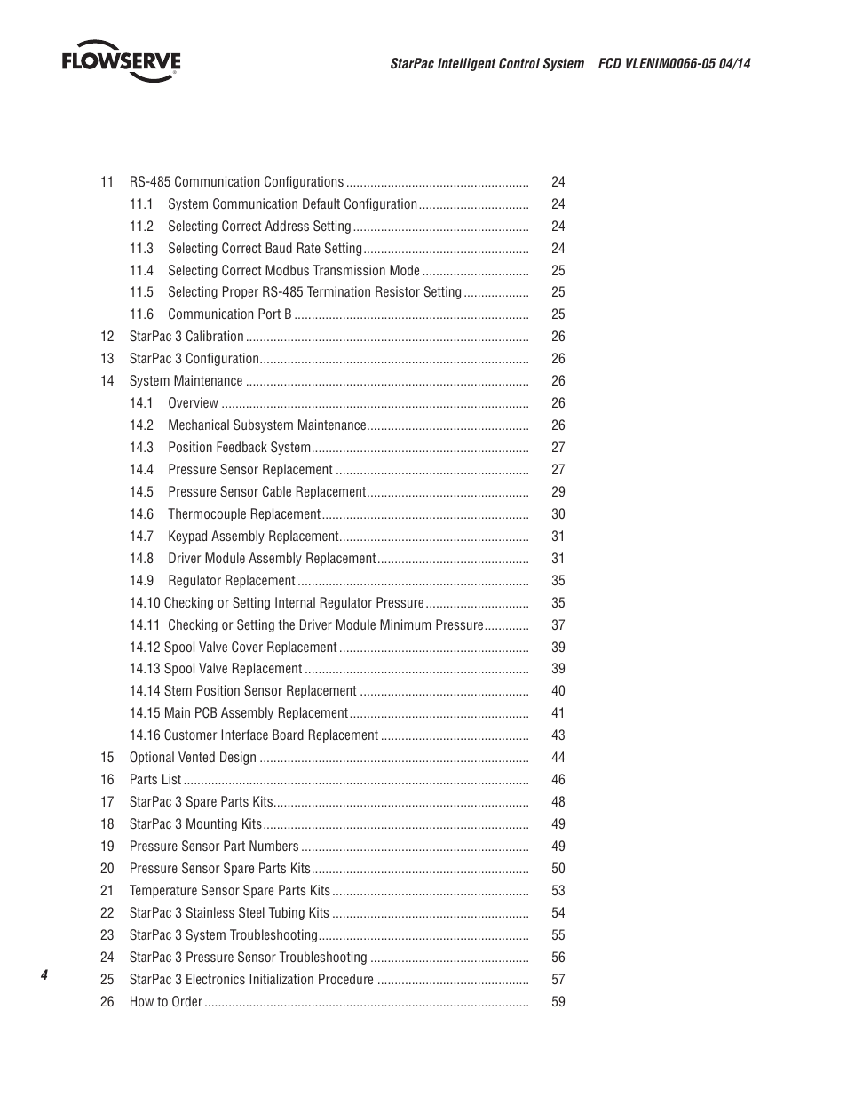 Flowserve StarPac 3 User Manual | Page 4 / 60