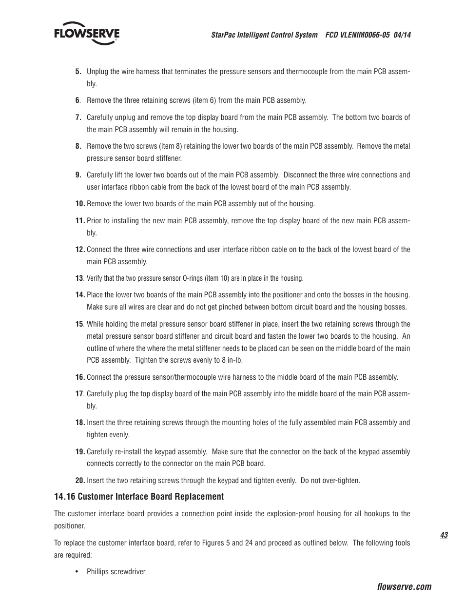 Flowserve StarPac 3 User Manual | Page 43 / 60