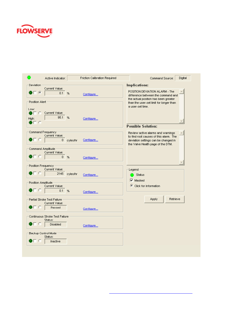 Control health | Flowserve Logix MD+ ValveSight User Manual | Page 107 / 280