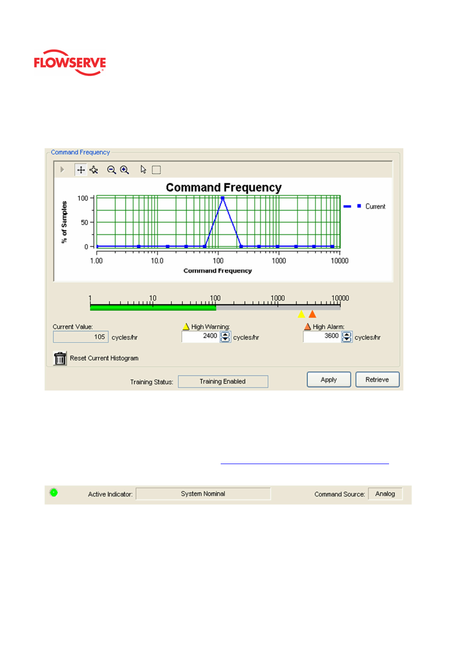 Command frequency | Flowserve Logix MD+ ValveSight User Manual | Page 117 / 280