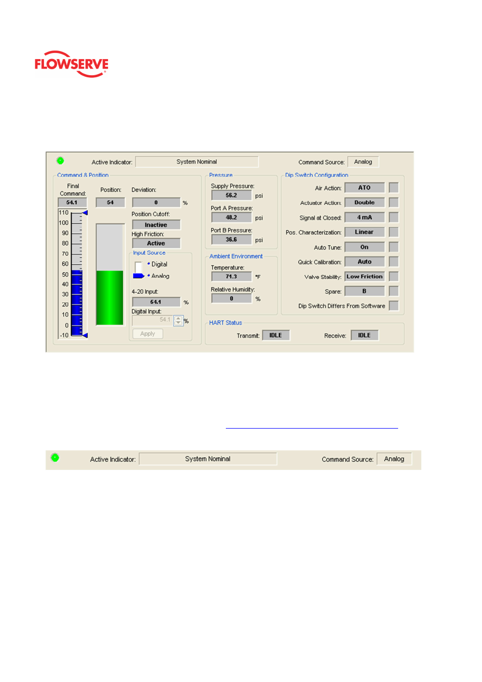 Basic dashboard | Flowserve Logix MD+ ValveSight User Manual | Page 18 / 280