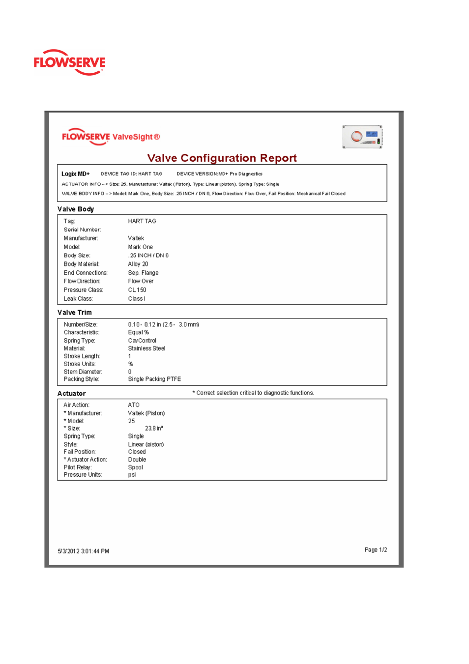 Flowserve Logix MD+ ValveSight User Manual | Page 219 / 280