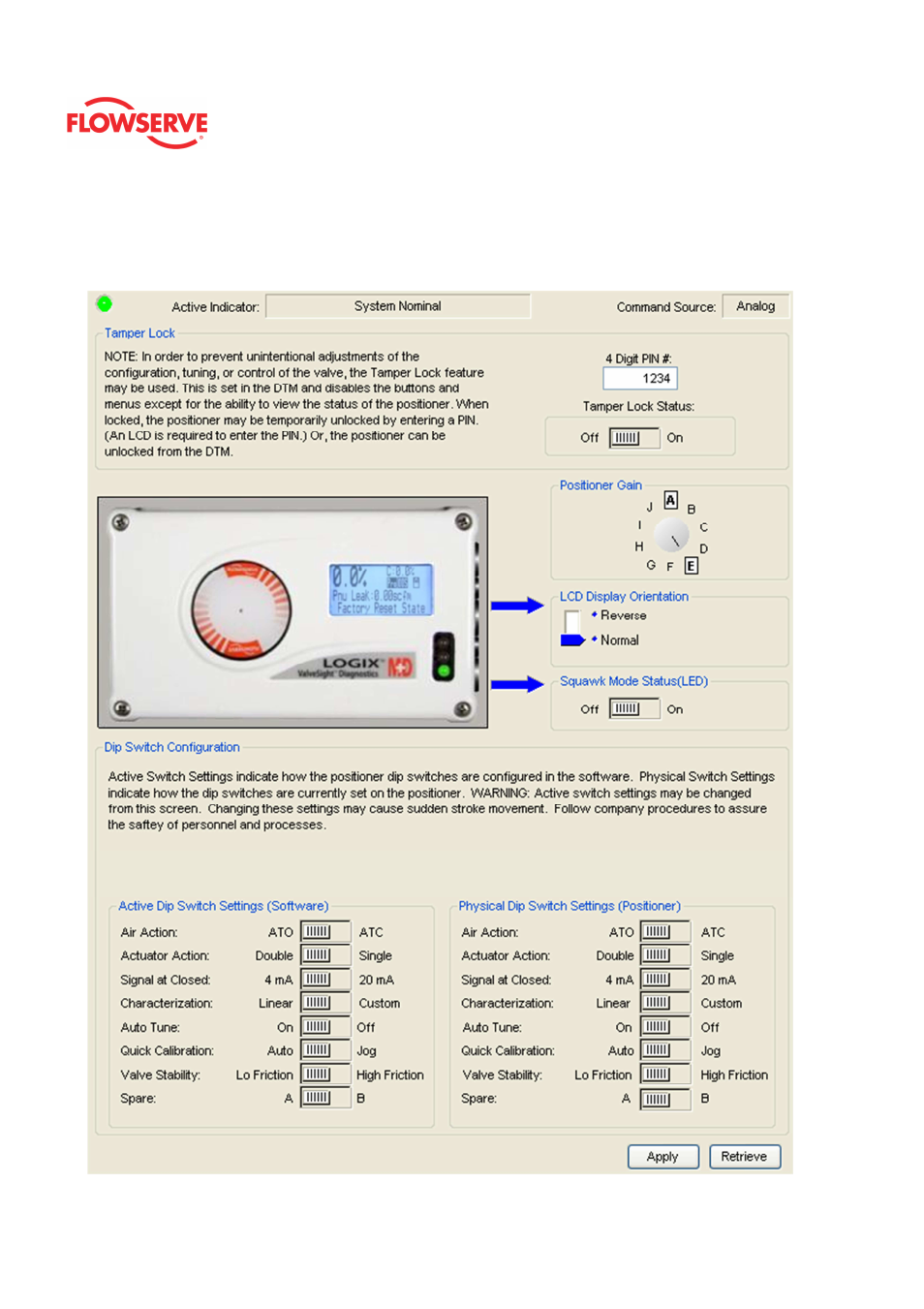 Basic/local interface | Flowserve Logix MD+ ValveSight User Manual | Page 232 / 280