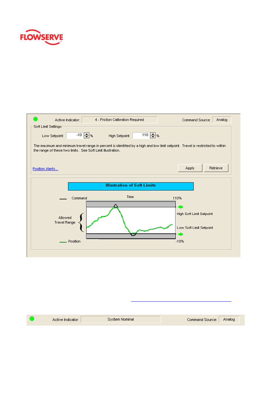 Soft limits | Flowserve Logix MD+ ValveSight User Manual | Page 241 / 280