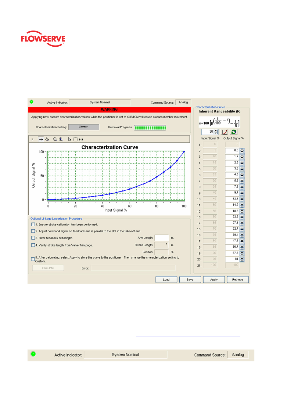 Stroke characterization (custom) | Flowserve Logix MD+ ValveSight User Manual | Page 255 / 280