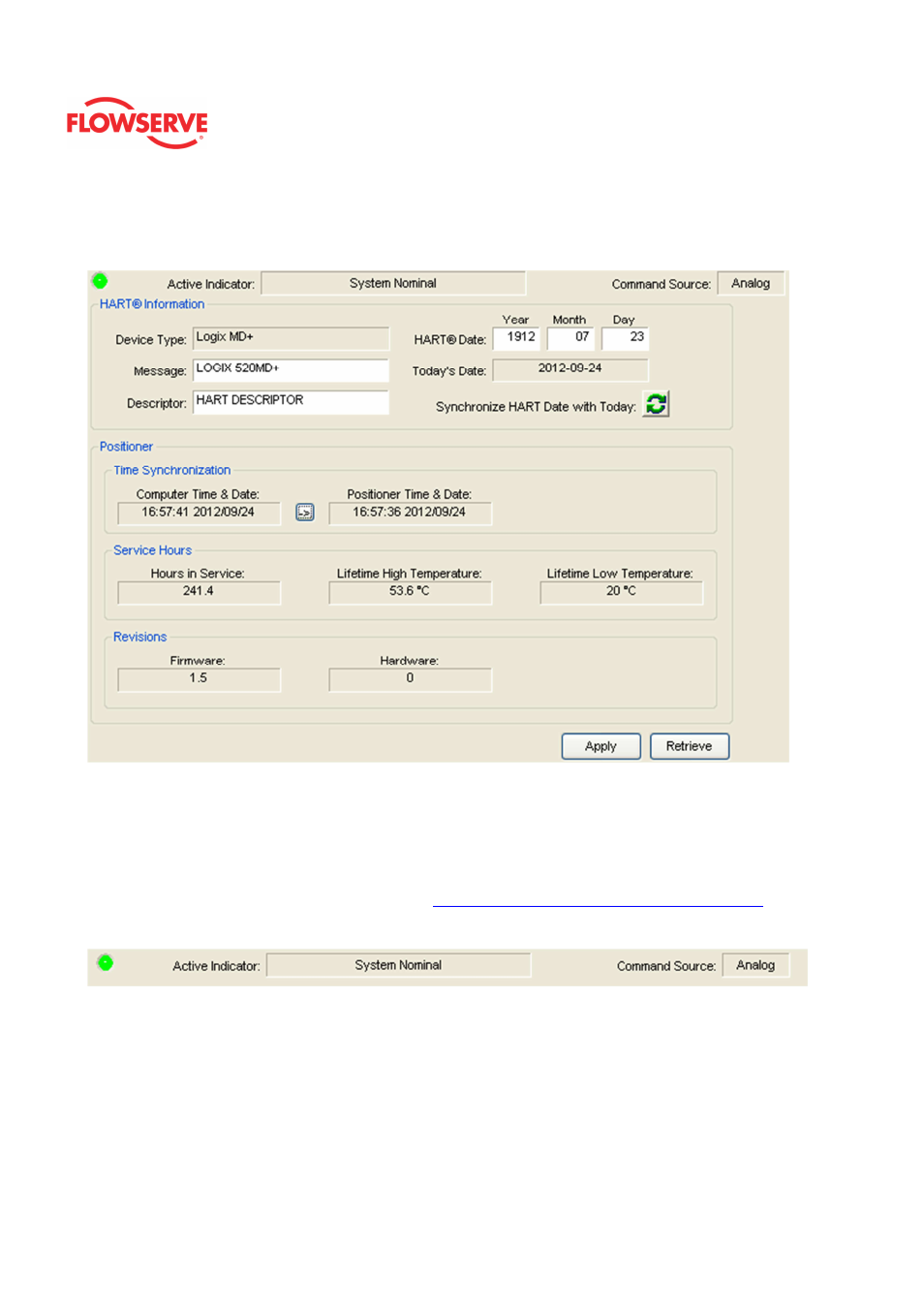 Positioner & hart® information | Flowserve Logix MD+ ValveSight User Manual | Page 267 / 280