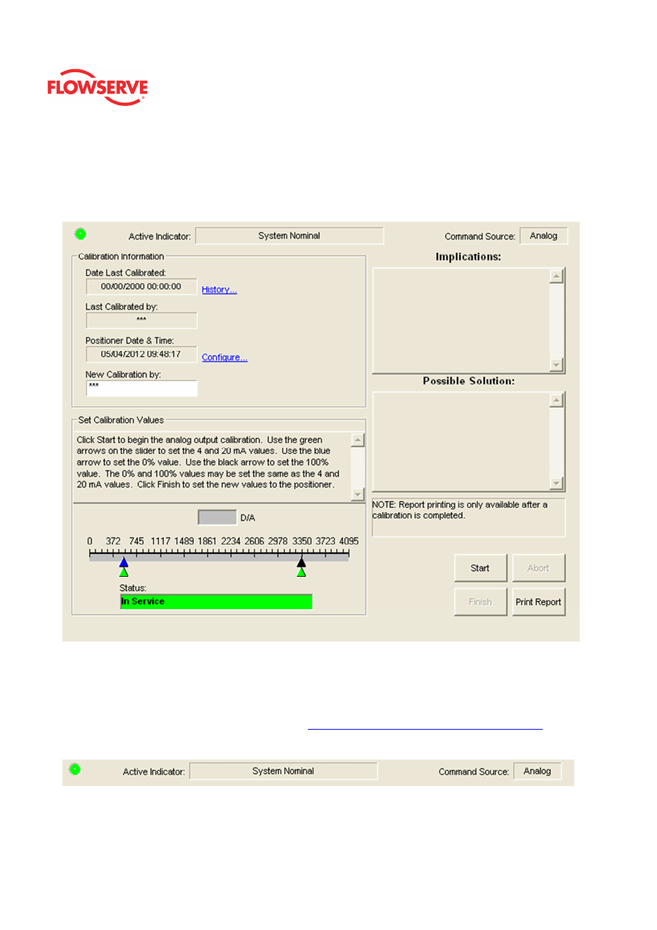 Analog output calibration | Flowserve Logix MD+ ValveSight User Manual | Page 272 / 280