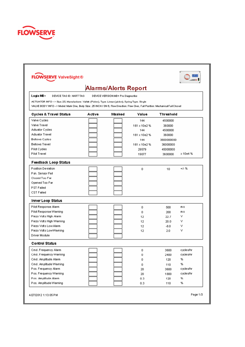 Flowserve Logix MD+ ValveSight User Manual | Page 41 / 280