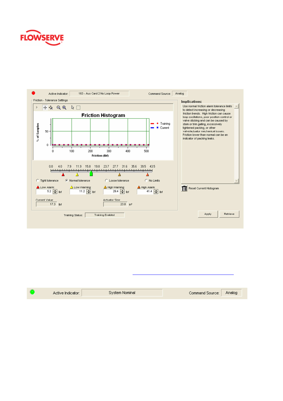 Friction | Flowserve Logix MD+ ValveSight User Manual | Page 65 / 280