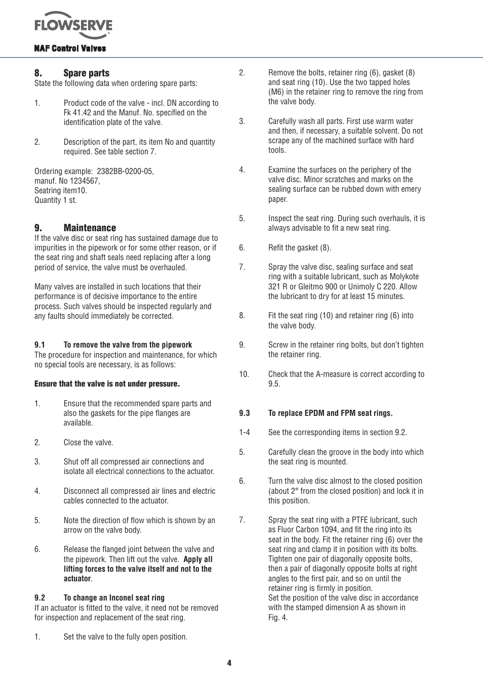 Flowserve Torex butterfly valves User Manual | Page 4 / 8