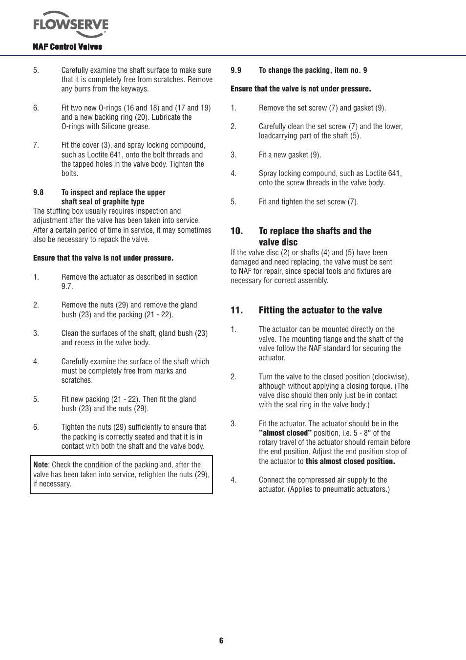 Flowserve Torex butterfly valves User Manual | Page 6 / 8