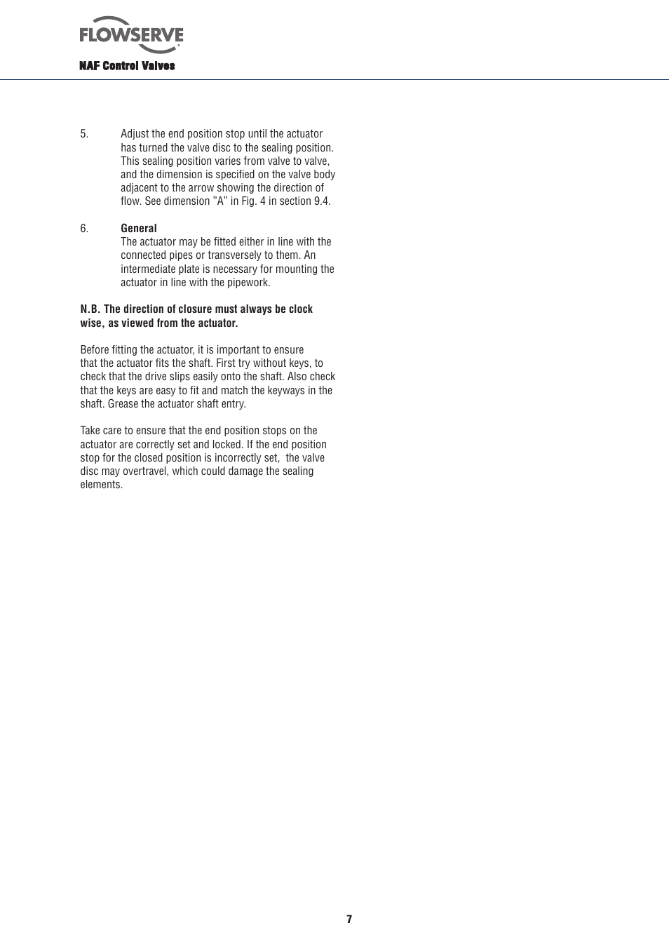 Flowserve Torex butterfly valves User Manual | Page 7 / 8