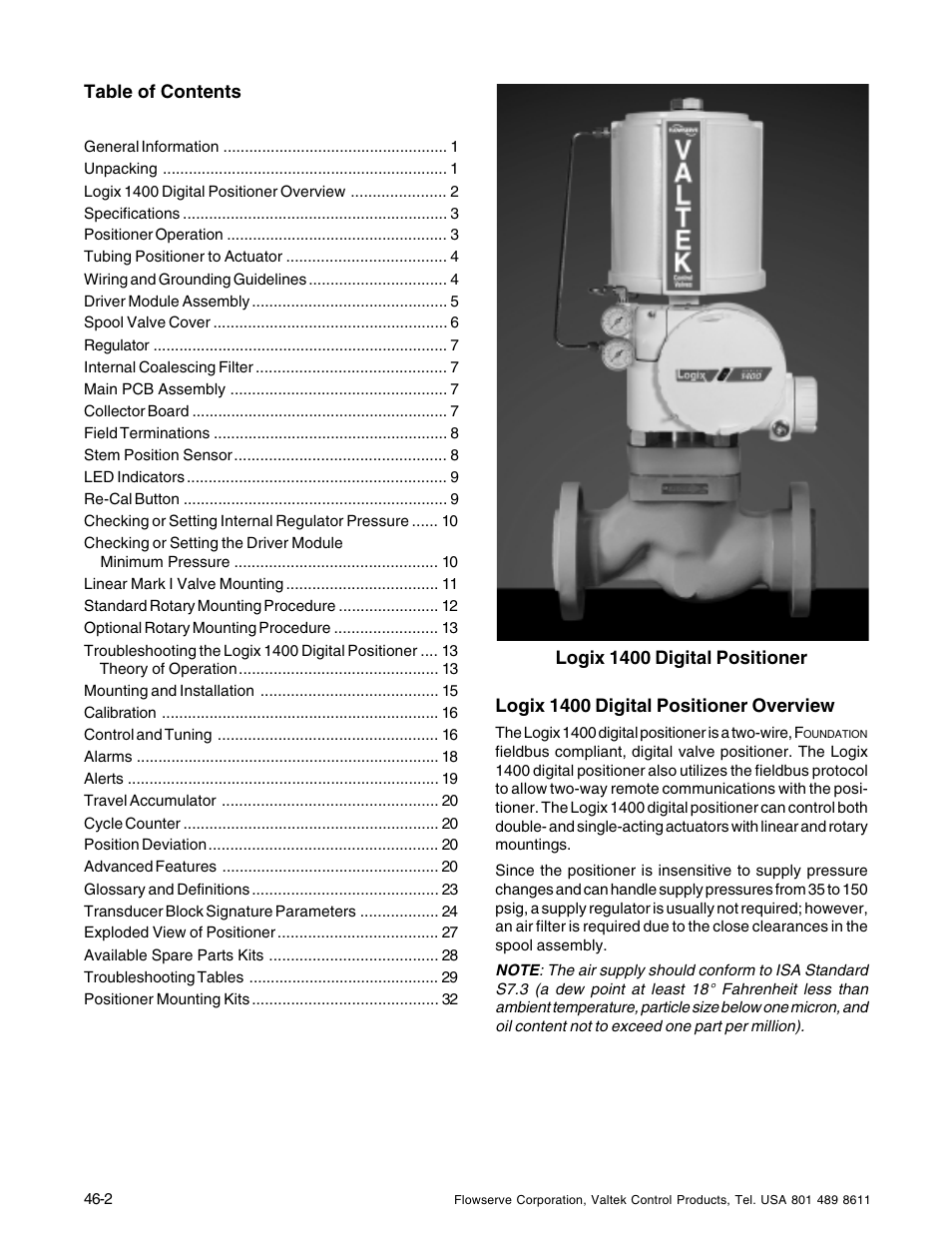 Flowserve 1400 Valtek Logix User Manual | Page 2 / 32