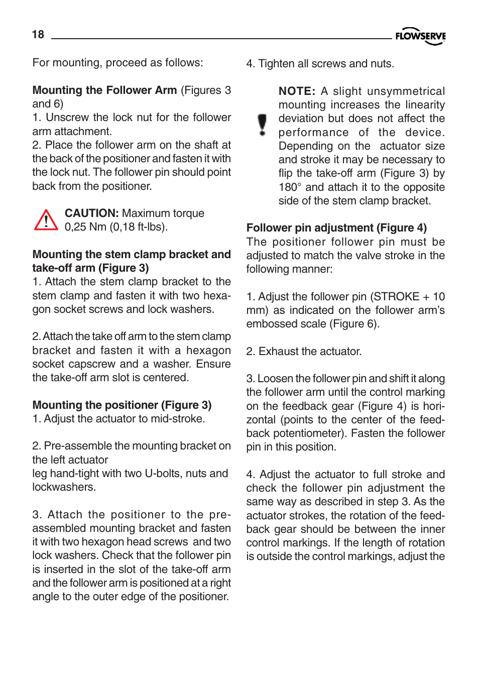 Flowserve PMV D20 User Manual | Page 18 / 34