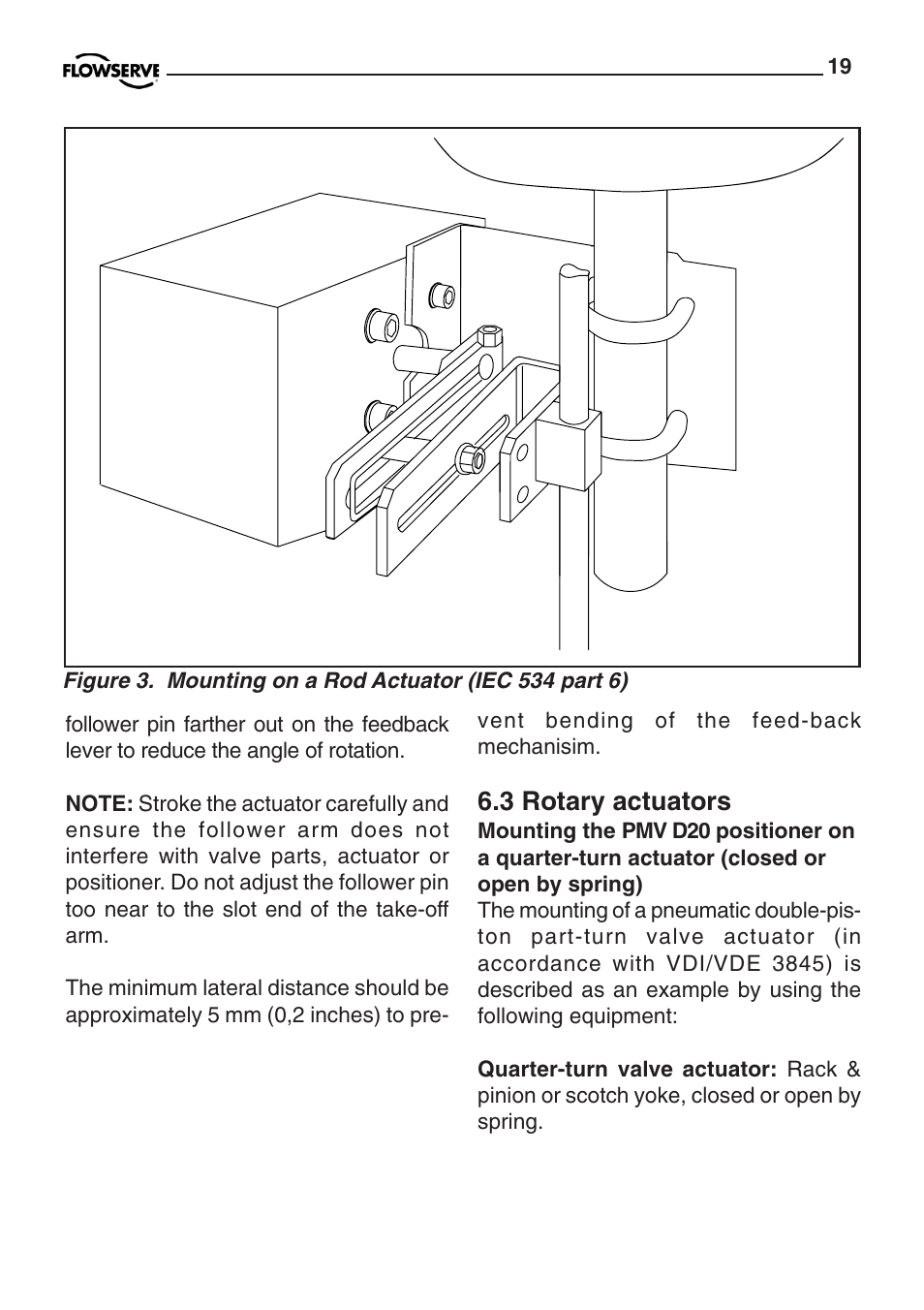 3 rotary actuators | Flowserve PMV D20 User Manual | Page 19 / 34