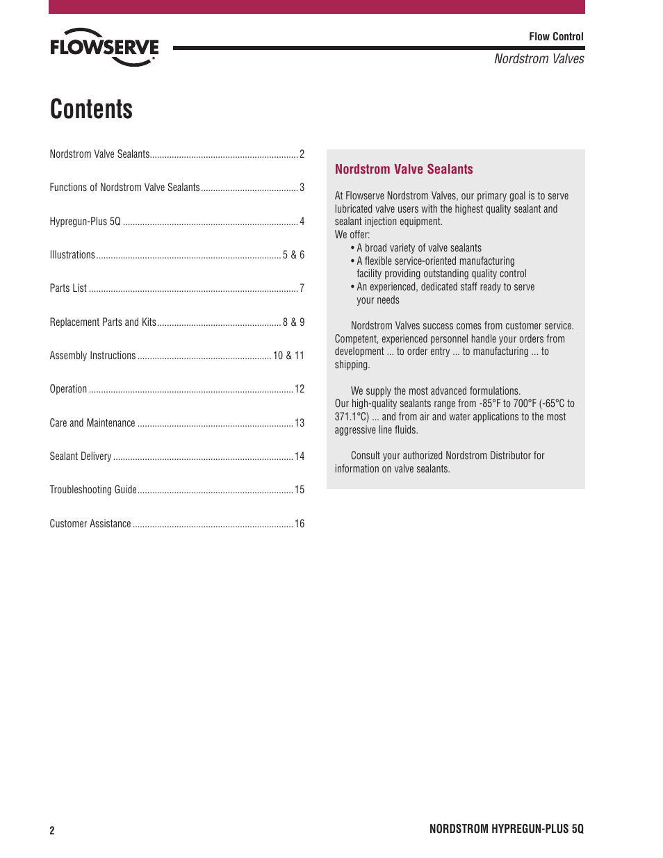 Flowserve PLUS 5Q User Manual | Page 2 / 16