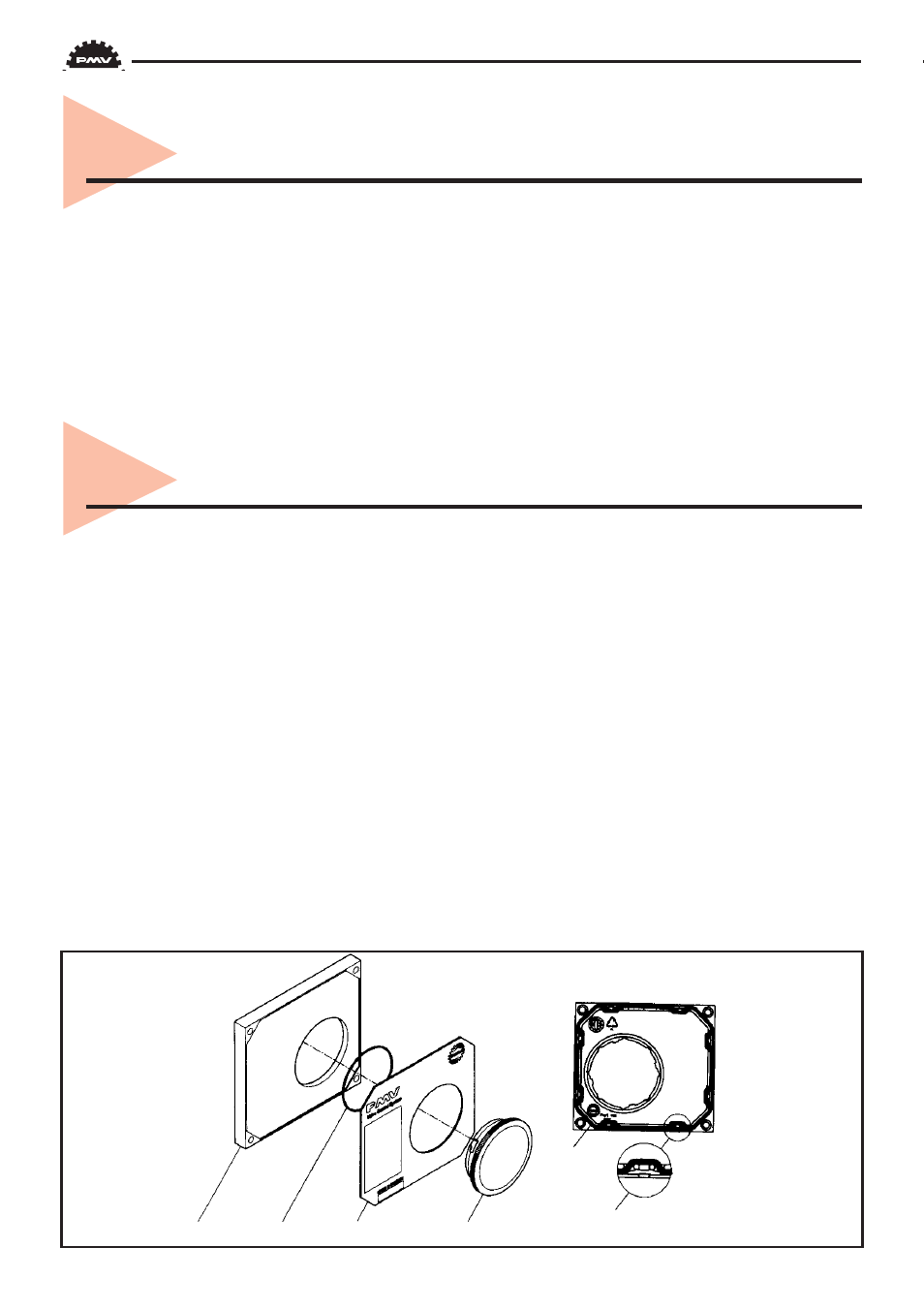 Indicator adjustment, Front cover and indicator cover | Flowserve PMV P4 User Manual | Page 14 / 42