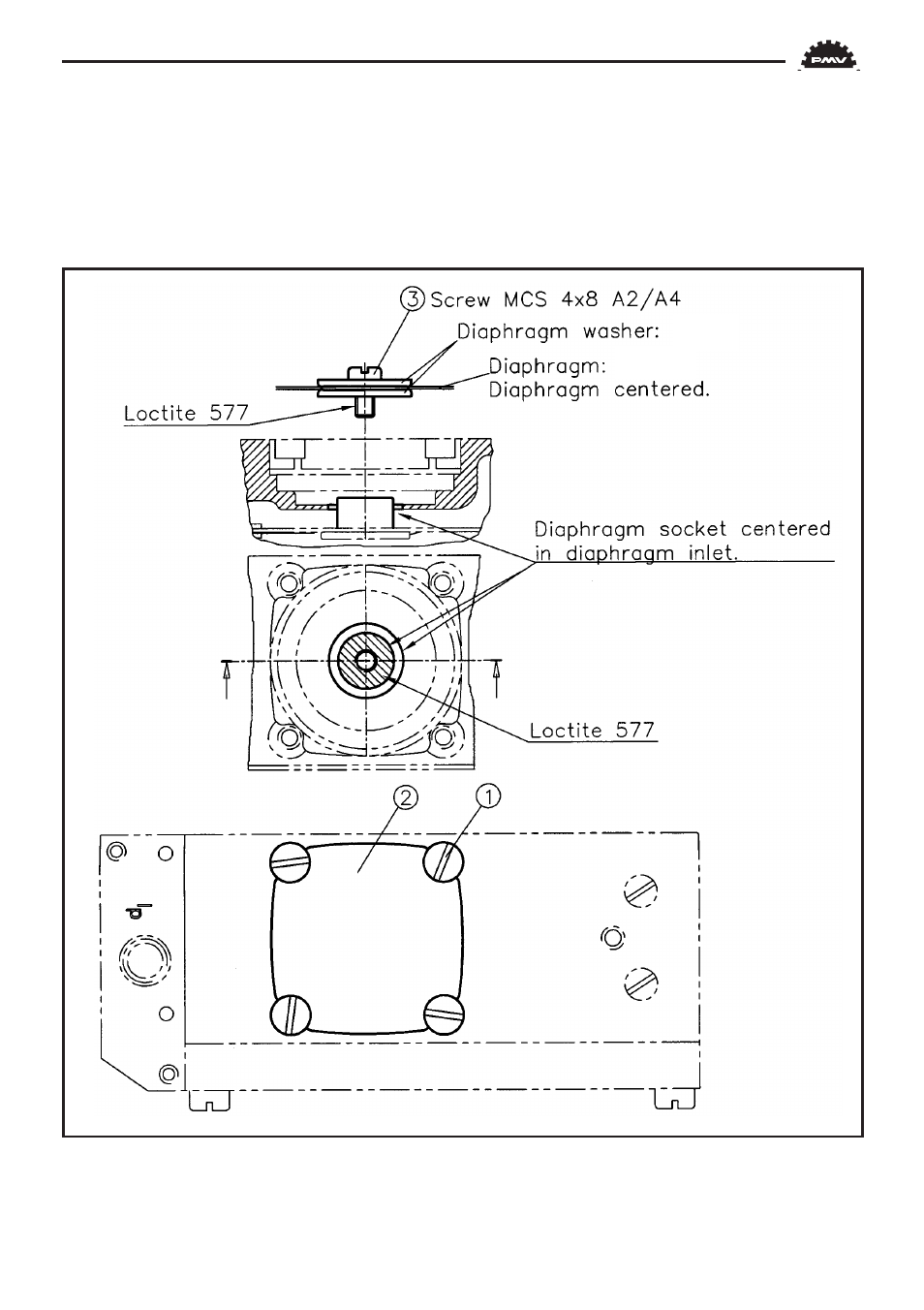 Diaphragm | Flowserve PMV P4 User Manual | Page 19 / 42