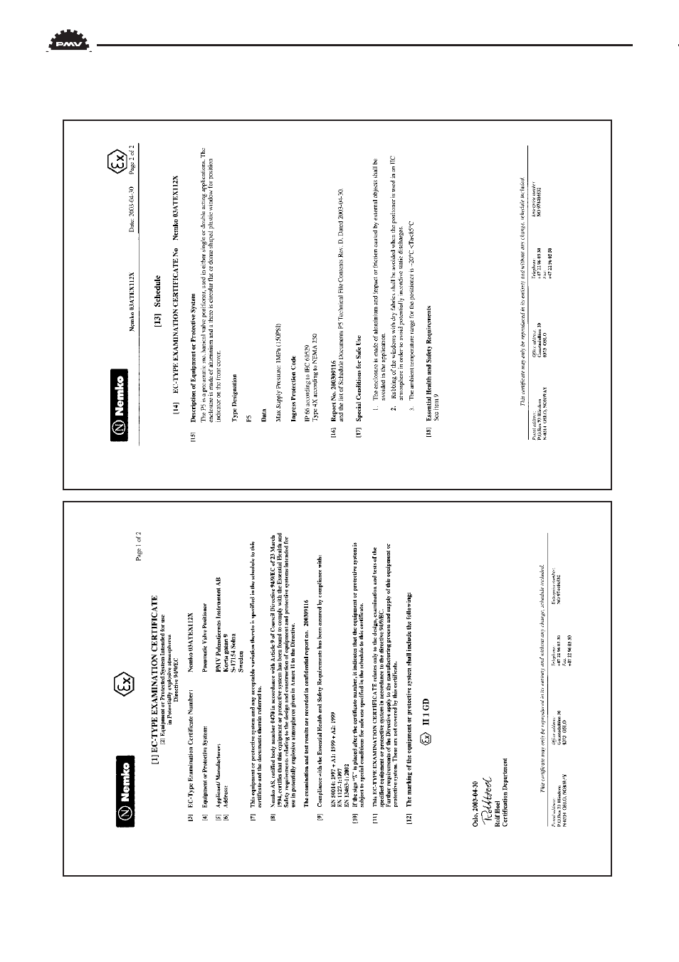 Flowserve PMV P4 User Manual | Page 36 / 42