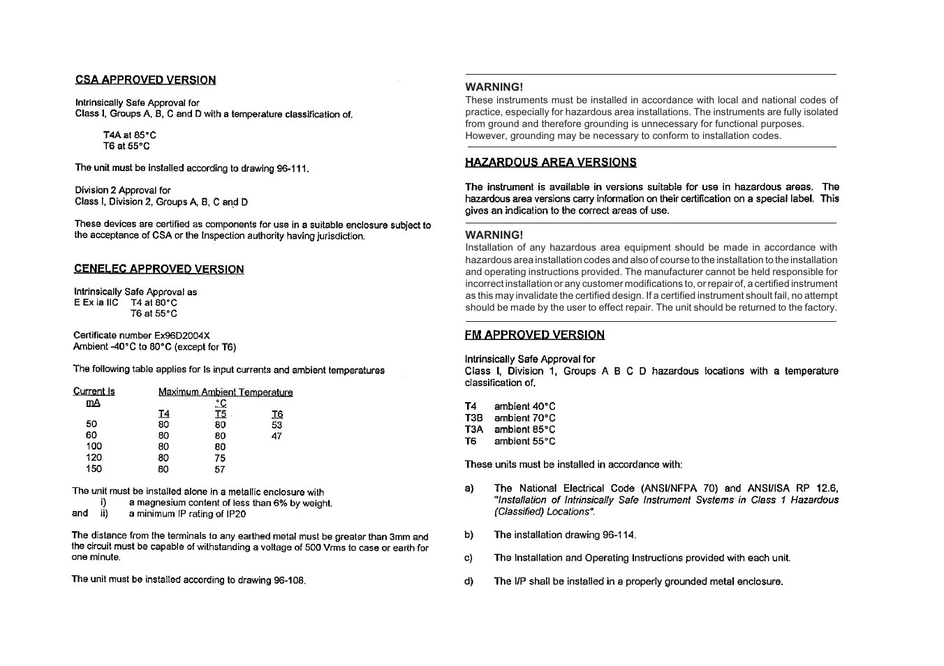 Approvals ep5-is (i/p-converter with white label) | Flowserve PMV P4 User Manual | Page 38 / 42