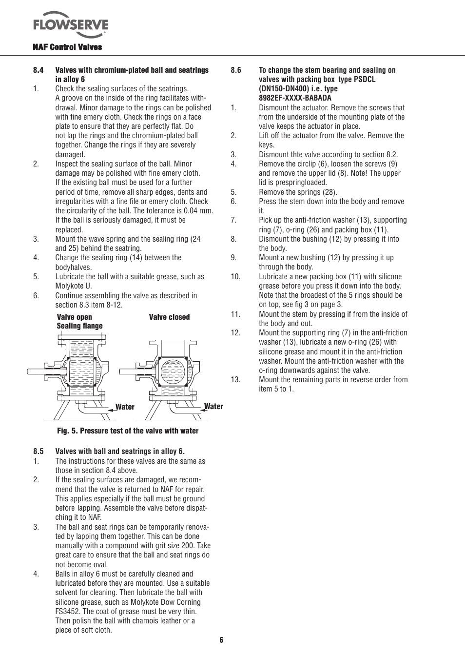 Flowserve Trunnball User Manual | Page 6 / 8