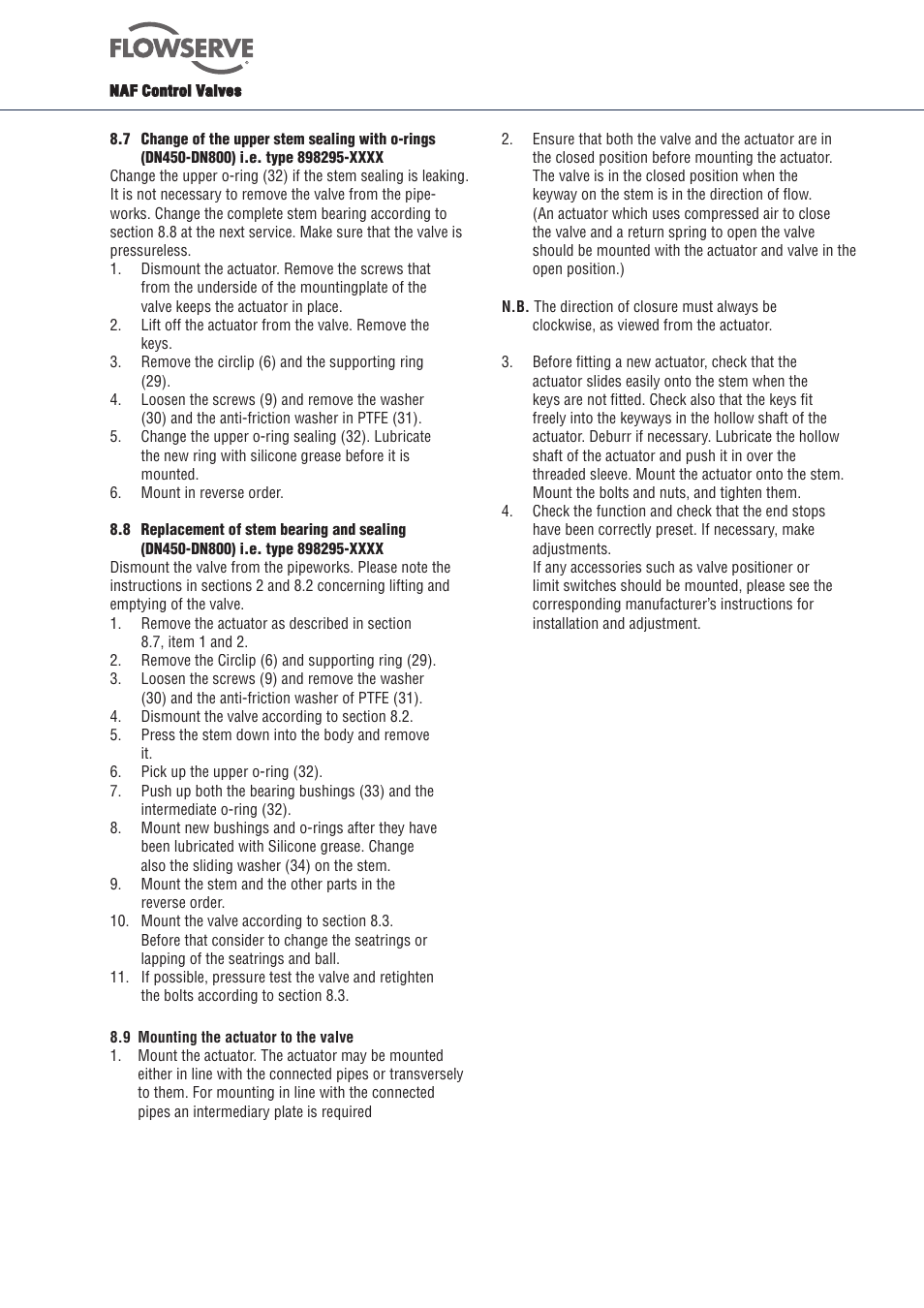 Flowserve Trunnball User Manual | Page 7 / 8