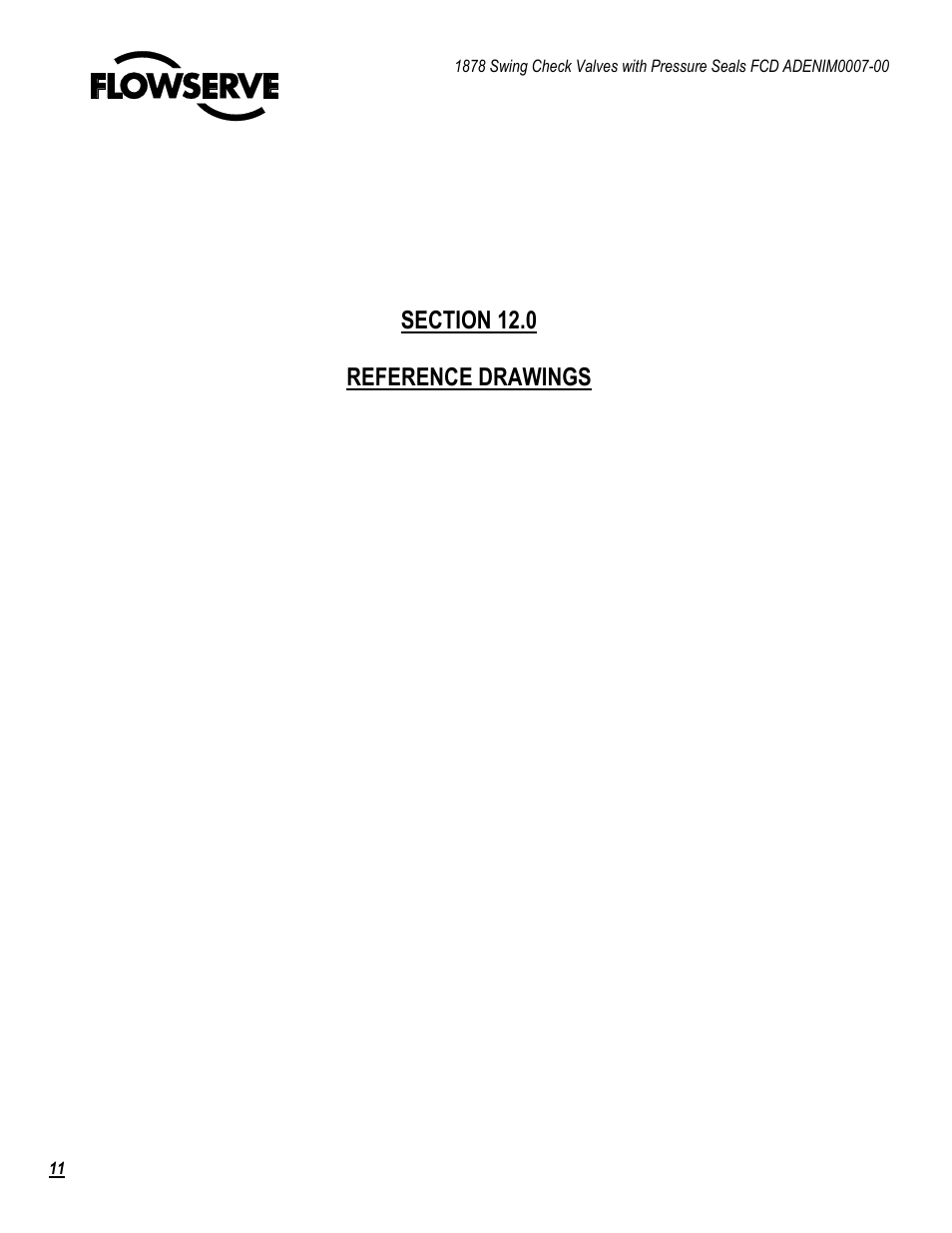 Flowserve 1878 Swing Check Valves with Pressure Seal User Manual | Page 11 / 14