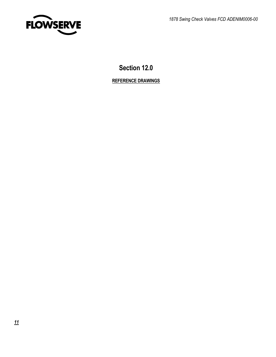 Flowserve 1878 Swing Check Valve User Manual | Page 11 / 14