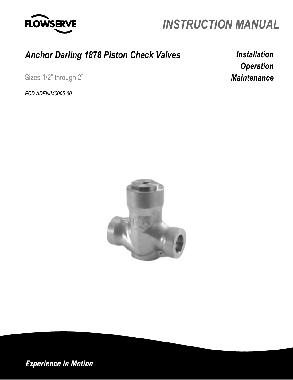 Flowserve 1878 Piston Check Valve User Manual | 17 pages