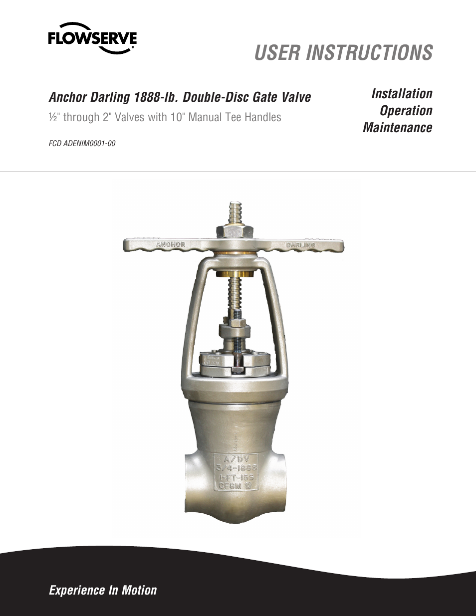 Flowserve 1888 Double-Disc Gate Valve User Manual | 24 pages