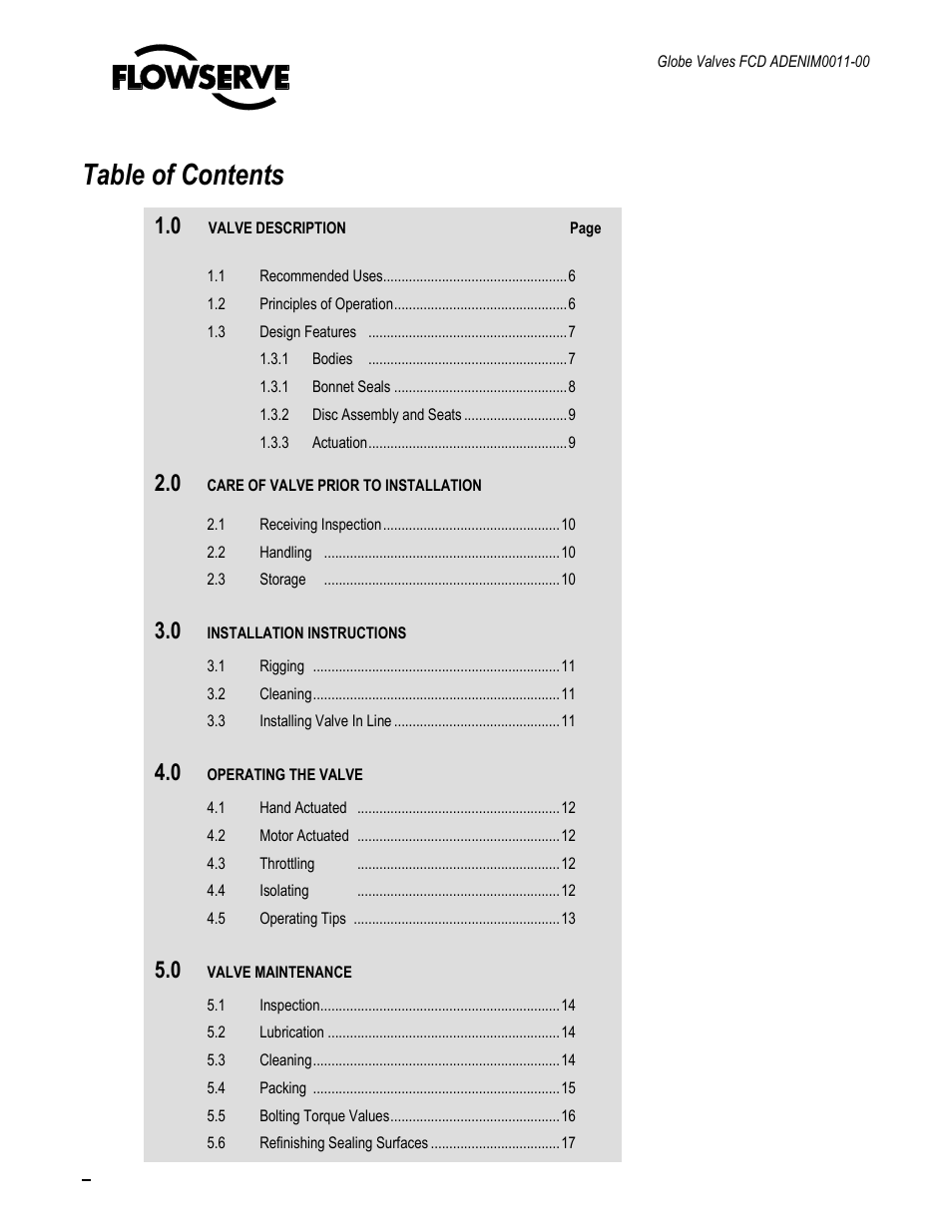 Flowserve Cast Globe Valves User Manual | Page 2 / 33