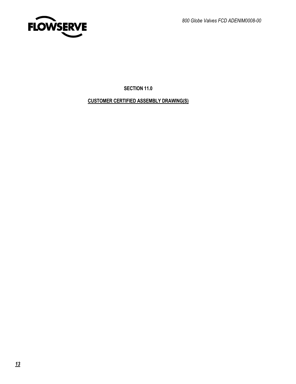 Flowserve 800 Globe Valve User Manual | Page 13 / 16
