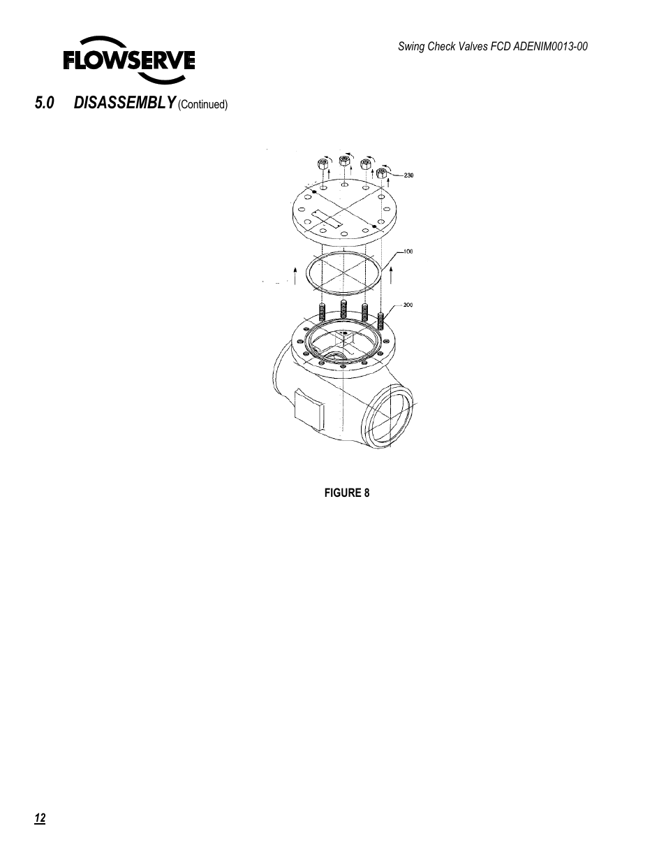 0 disassembly | Flowserve Swing Check Valves 2.5-24 User Manual | Page 13 / 30