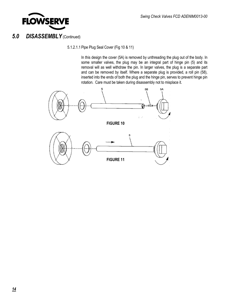 0 disassembly | Flowserve Swing Check Valves 2.5-24 User Manual | Page 15 / 30
