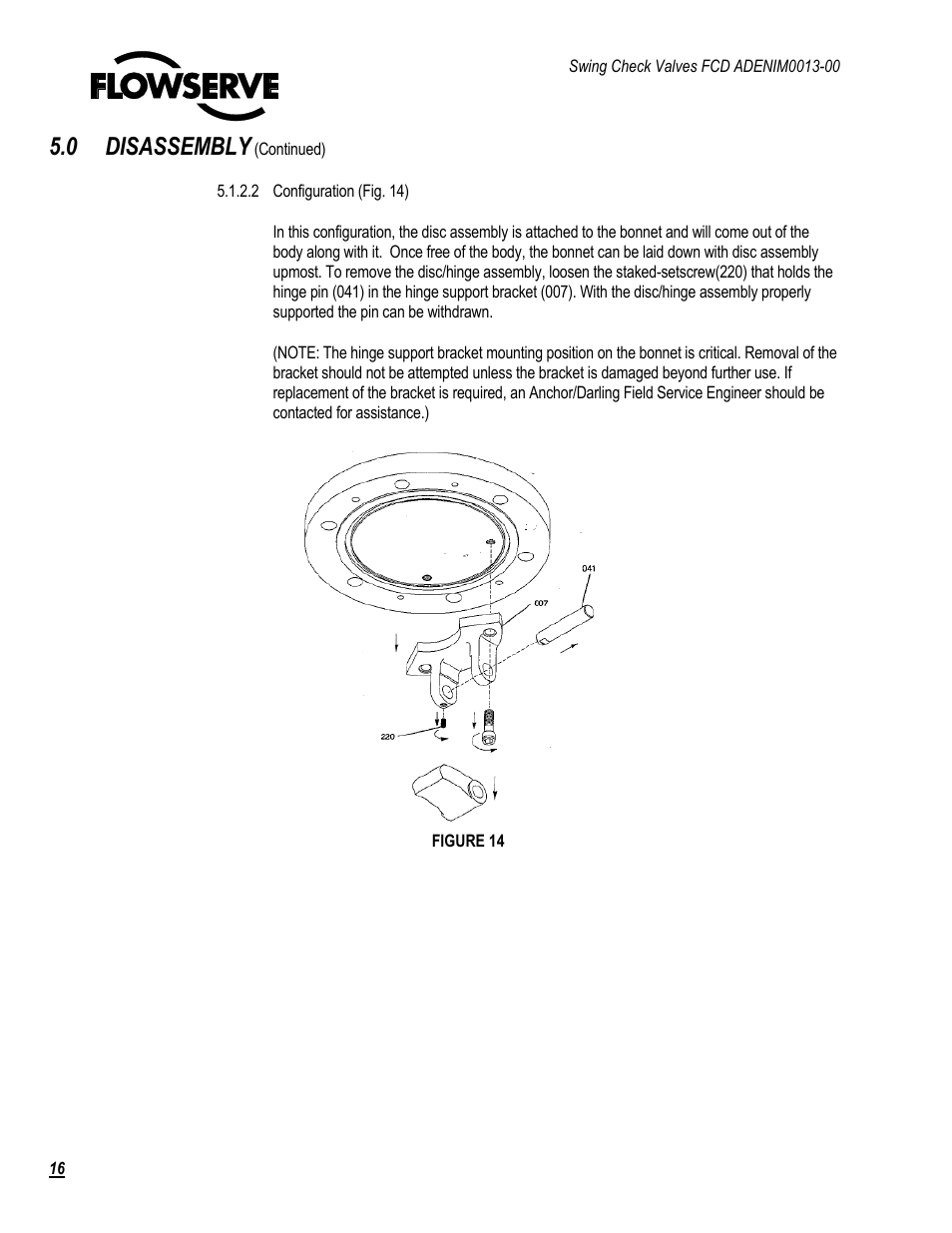 0 disassembly | Flowserve Swing Check Valves 2.5-24 User Manual | Page 17 / 30