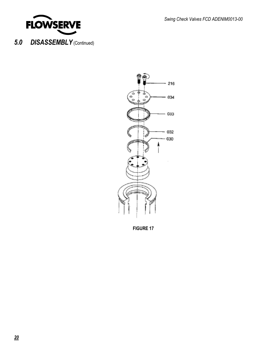 0 disassembly | Flowserve Swing Check Valves 2.5-24 User Manual | Page 21 / 30