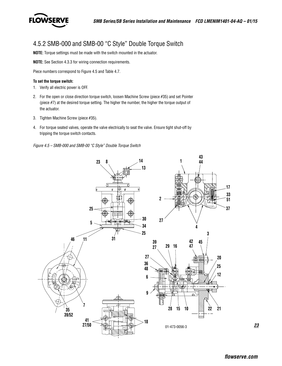 Flowserve SMB Series Electric Actuators User Manual | Page 23 / 106