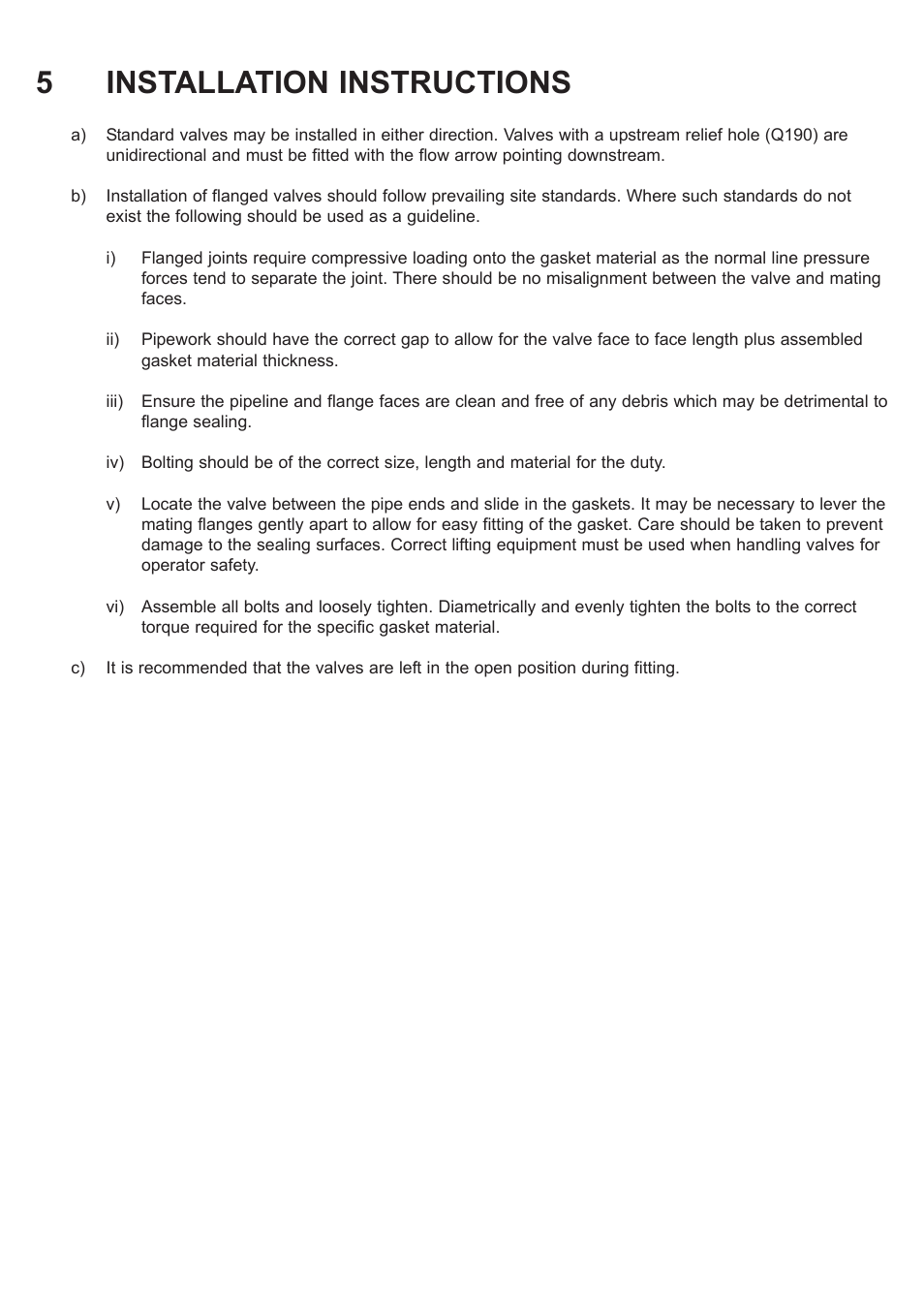 5installation instructions | Flowserve F519 Flanged ANSI User Manual | Page 5 / 12