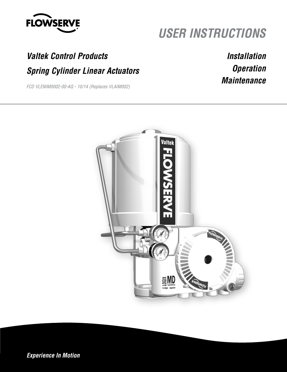 Flowserve Valtek VL Spring Cylinder Linear Actuators User Manual | 8 pages