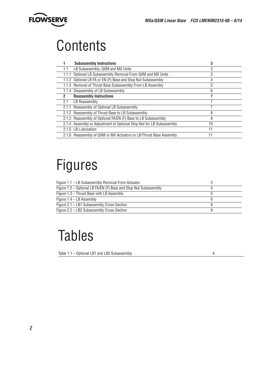 Flowserve Limitorque QXM Linear Base User Manual | Page 2 / 12