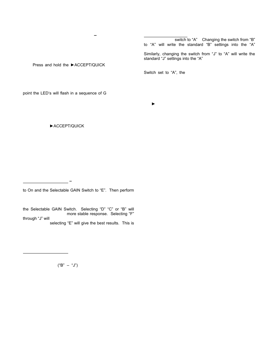 1 quick calibration switch – jog, 2 tuning options, 3 aborting a quick-cal | 4 on line stroke calibration adjustments | Flowserve 420 IOM User Manual | Page 17 / 44