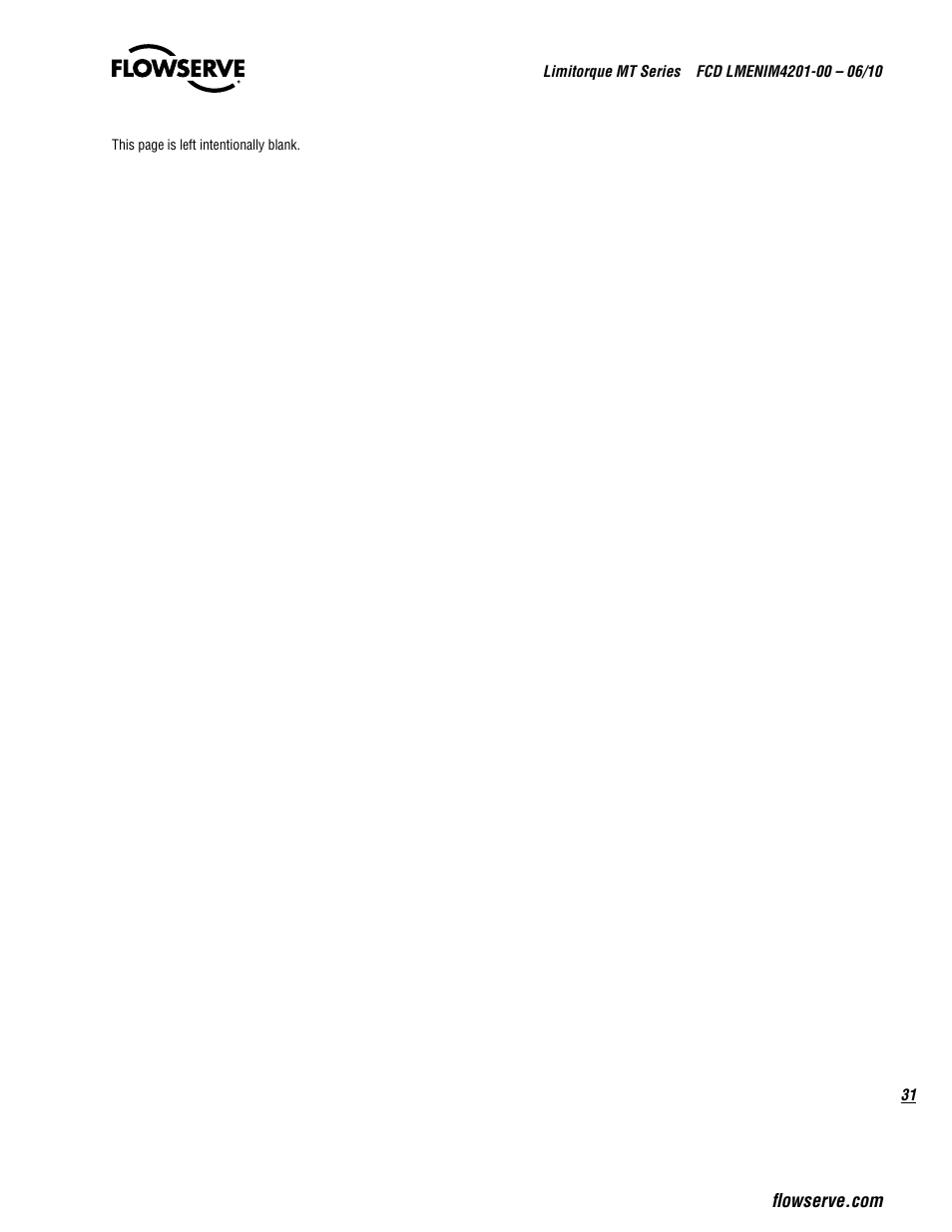 Flowserve MT Bevel Gearboxes IOM User Manual | Page 31 / 32