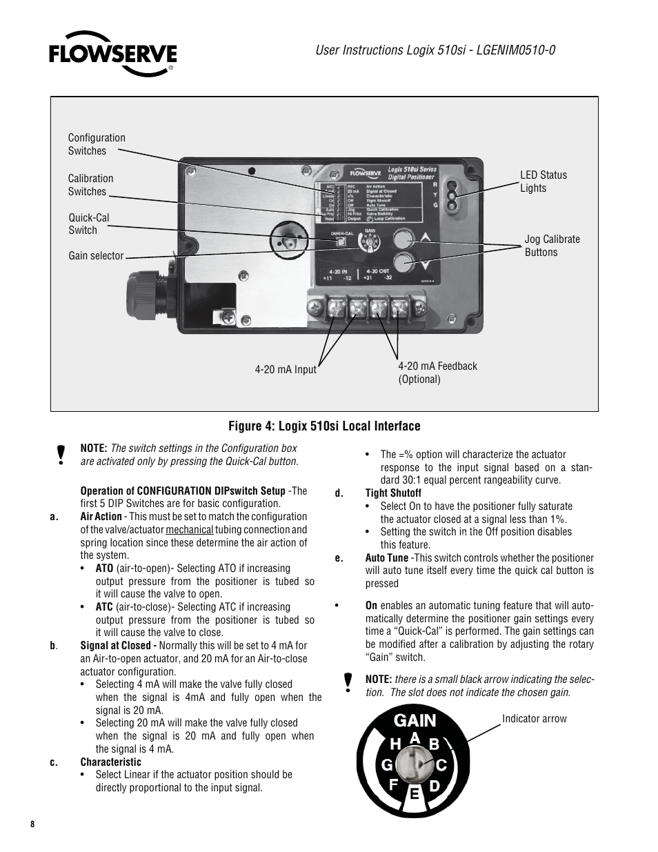 Flowserve 510si Series Digital Positioner User Manual | Page 8 / 20