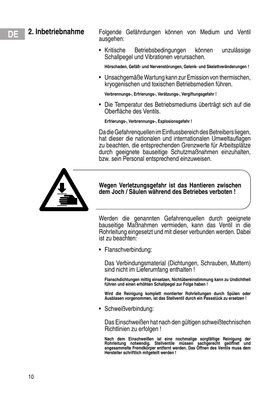 Inbetriebnahme | Flowserve IOM Control Valves User Manual | Page 10 / 248