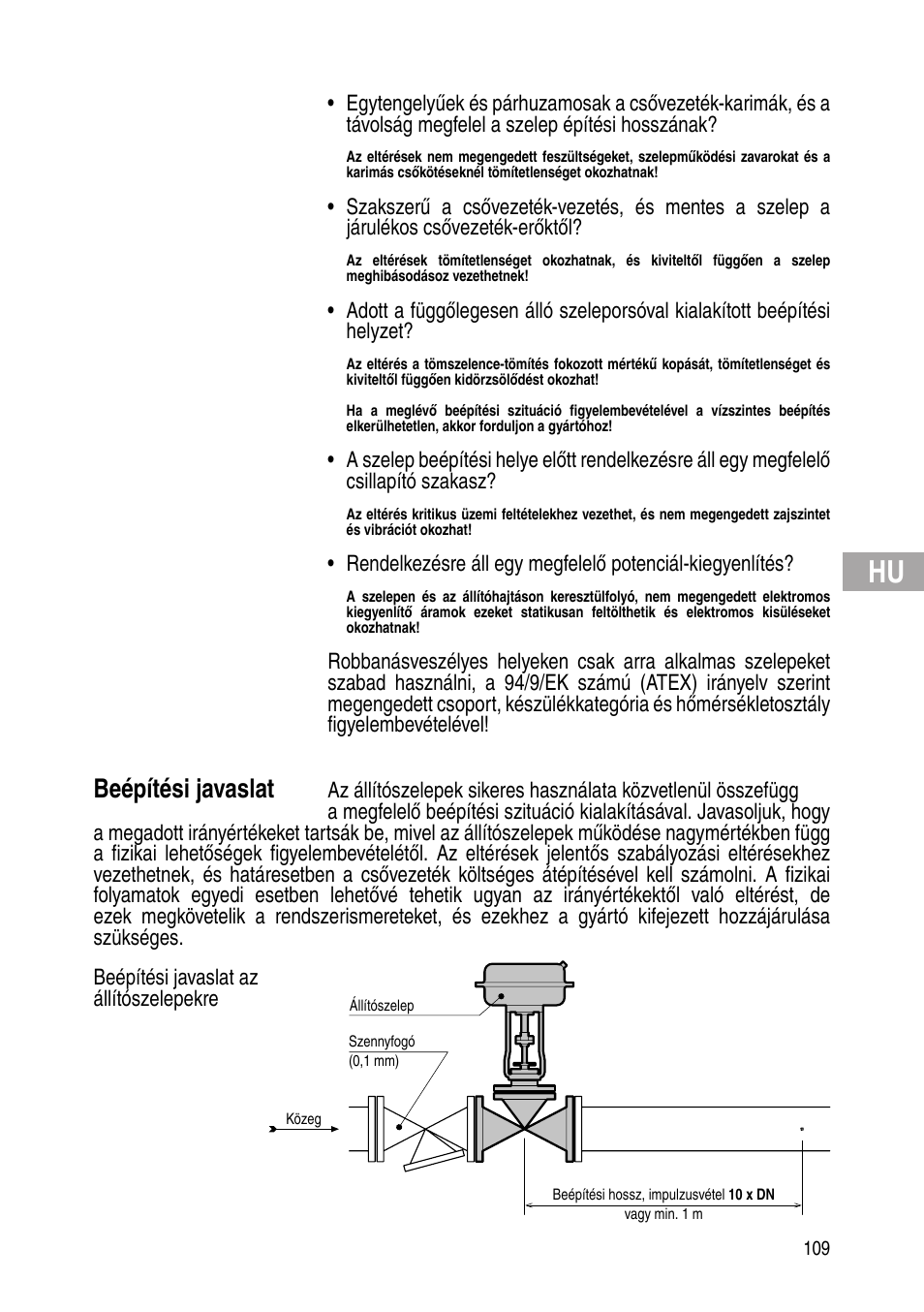 Beépítési javaslat | Flowserve IOM Control Valves User Manual | Page 109 / 248