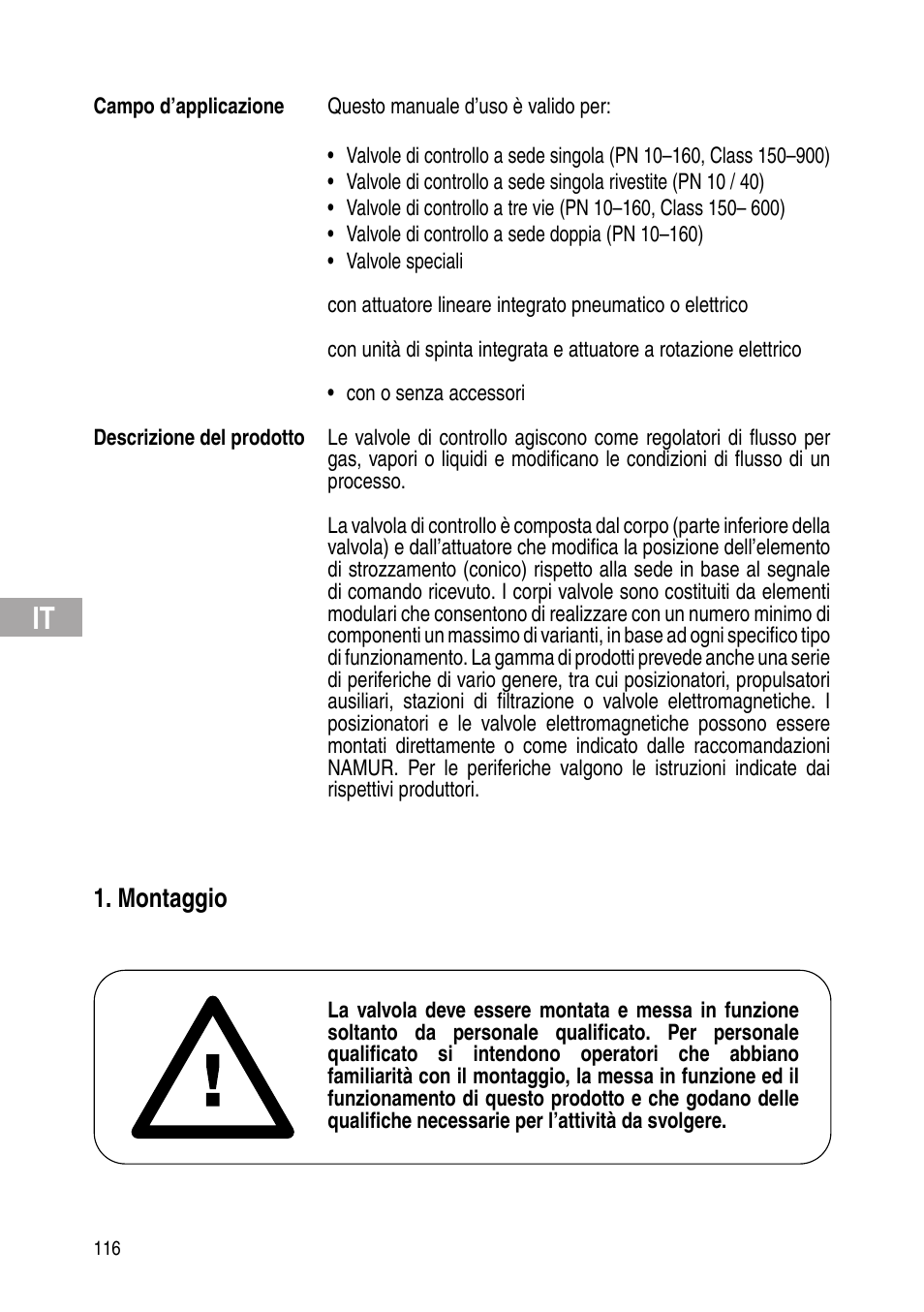 Montaggio | Flowserve IOM Control Valves User Manual | Page 116 / 248